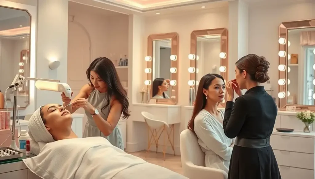 بهترین آرایشگاه زنانه همدان ارایش و فیشال و پاکسازی صورت و پوست