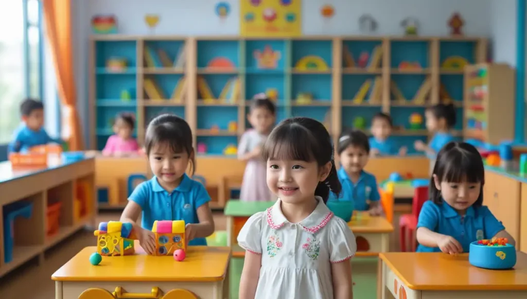 بهترین مهد کودک های کرج کودکان مشغول فعالیت